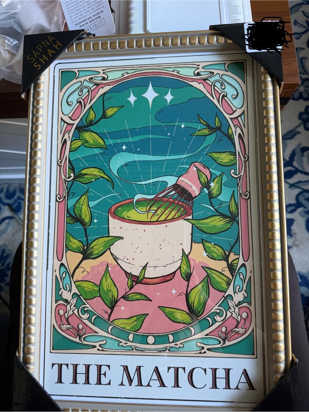 Brand new NWT Sapna Shah Viral The Matcha Art Print Wall Decor